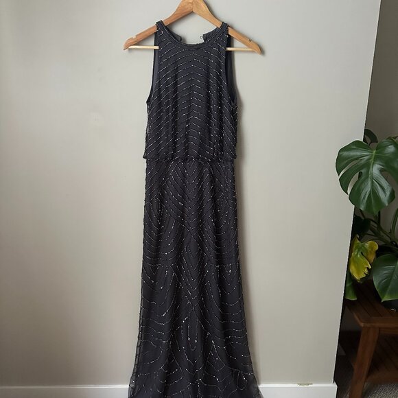 bhldn grey dress BHLDN by Anthropologie Grey Floral Embroidered Dress NWT- Size 16 – The  Saved Collection